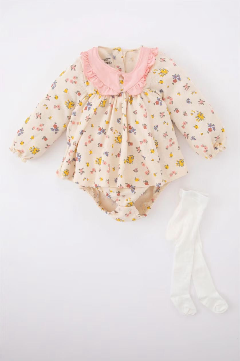 DeFacto :  2 piece Regular Fit Big Neck Flower Set