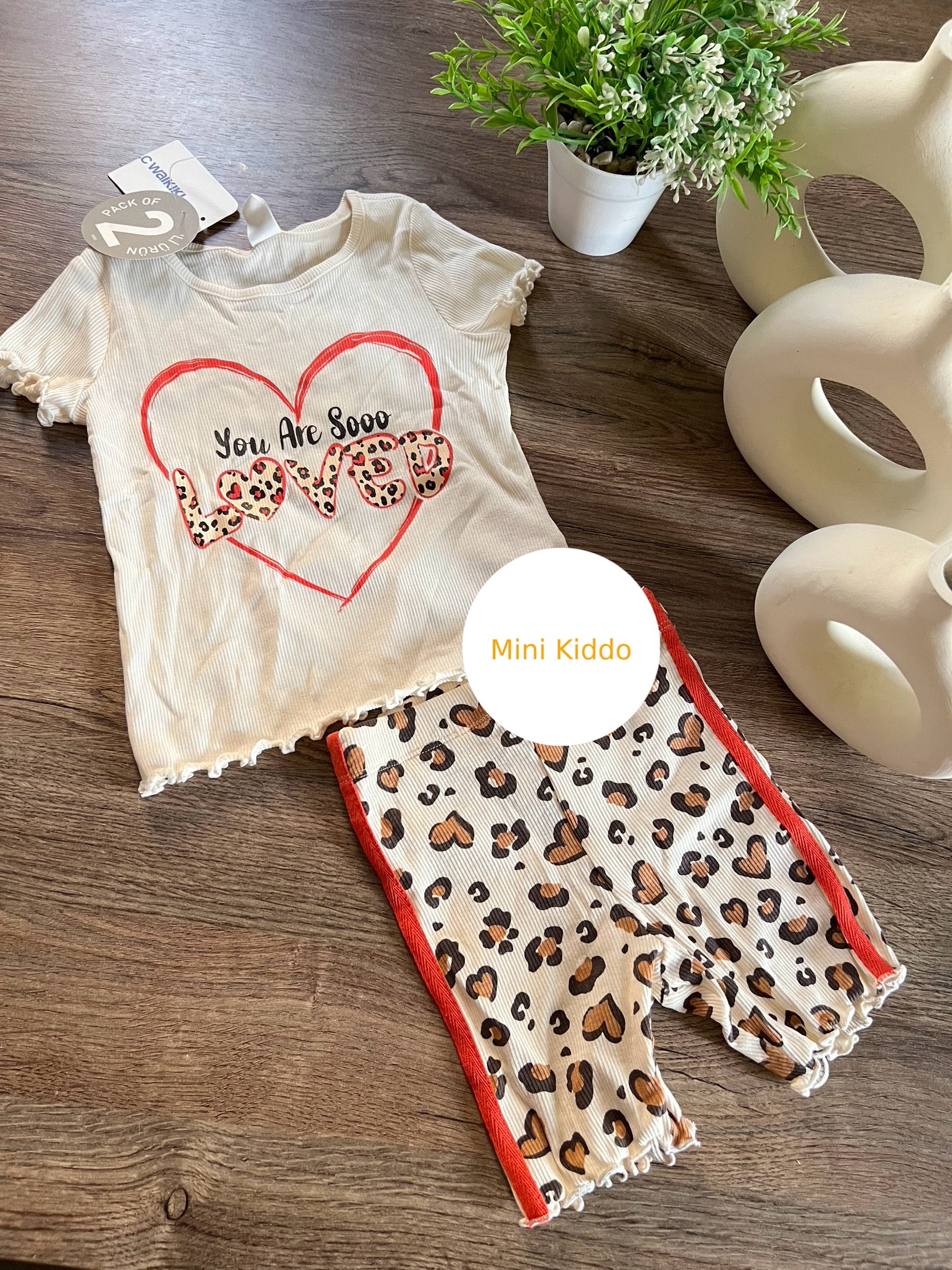 LCW Kids Printed Girls' Blouse And Leggings 2 Pack