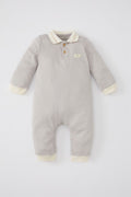 DeFacto : Baby Boy Newborn Polo Neck Long Sleeve Jumpsuit