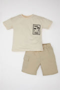 DeFacto : Baby Boy Palm Printed T- shirt Shorts 2 Piece Set