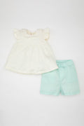 DeFacto : Baby Girl Blouse Shorts 2 Piece Set