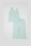 DeFacto : Baby Girl One Shoulder Blouse Trousers 2 Piece Set