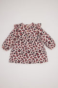DeFacto : Baby Girl Crew Neck Buttoned Leopard Dress