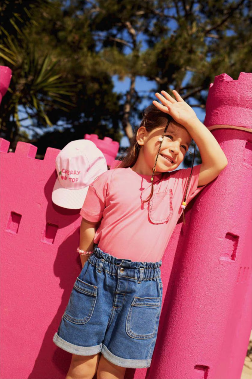 DeFacto : Baby Girl Paperbag Denim Shorts