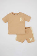 DeFacto : Beige BABY BOY Baby Boy Waffle 2 Piece